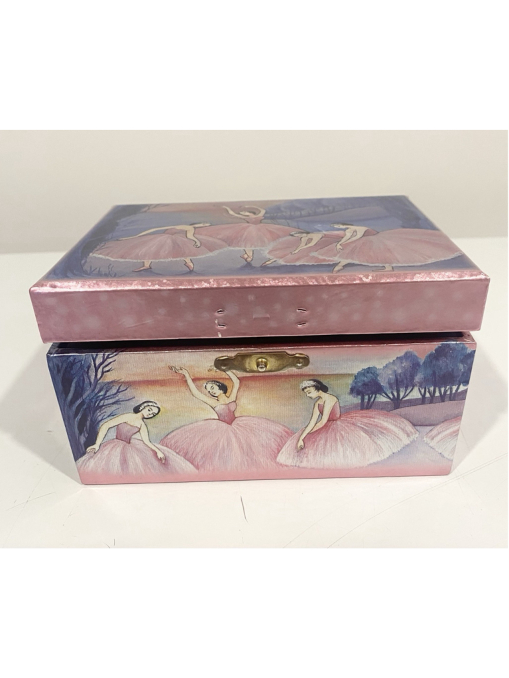 Schylling Ballerina Music Jewelry Box Pink Dancing Ballet Mirror Works